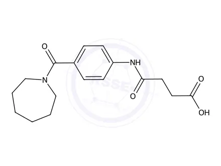 Chemical structure of 4-((4-(Azepane-1-carbonyl)phenyl)amino)-4-oxobutanoic acid