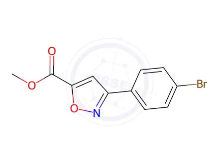 Chemical structure of 3 - (4 - bromine phenyl) different oxazole - 5 - carboxylic acid methyl ester