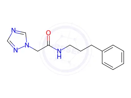 Chemical structure of N-(3-Phenylpropyl)-2-(1H-1,2,4-triazol-1-yl)acetamide