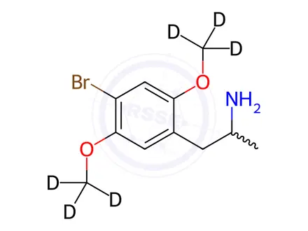 Chemical structure of Bromoamphetamine-d6