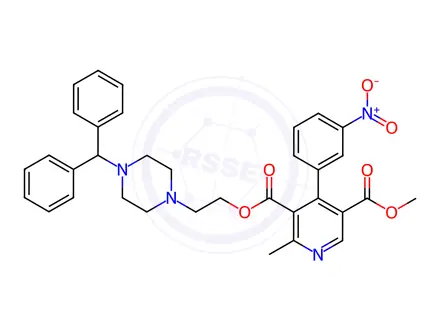 Chemical structure of Dehydro Manidipine dihydrochloride