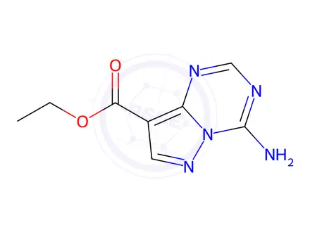 Chemical structure of ethyl 4-aminopyrazolo[1,5-a][1,3,5]triazine-8-carboxylat e