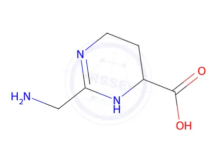 Chemical structure of 2-(Aminomethyl)-1,4,5,6-tetrahydropyrimidine-4-carboxylic acid