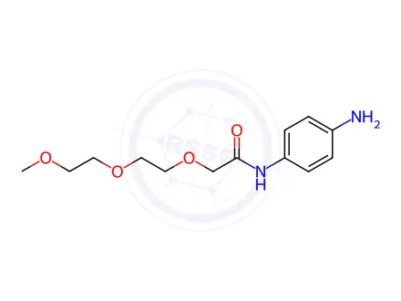 Chemical structure of N-(4-Amino-phenyl)-2-[2-(2-methoxy-ethoxy)-ethoxy]-acetamide