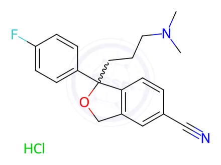 Chemical structure of Citalopram hydrochloride