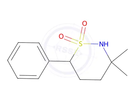 Chemical structure of 3,3-Dimethyl-6-phenyl-1,2-thiazinane 1,1-dioxide