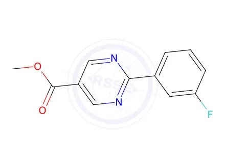 Chemical structure of Methyl 2-(3-fluorophenyl)pyrimidine-5-carboxylate