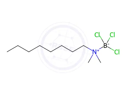 Chemical structure of trichloro(N,N-dimethyloctylamine)boron