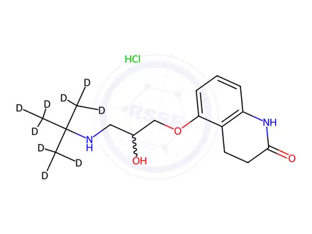 Chemical structure of Carteolol-d9 Hydrochloride