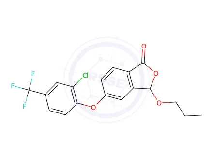 Chemical structure of 5-(2-Chloro-4-(trifluoromethyl)phenoxy)-3-propoxyisobenzofuran-1(3H)-one