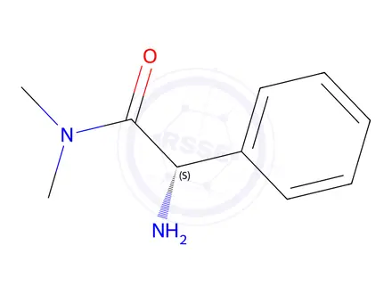 Chemical structure of (2S)-2-Amino-N,N-dimethyl-2-phenylacetamide Hydrochloride