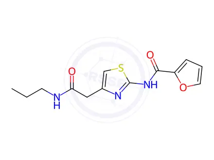 Chemical structure of N-(4-(2-Oxo-2-(propylamino)ethyl)thiazol-2-yl)furan-2-carboxamide