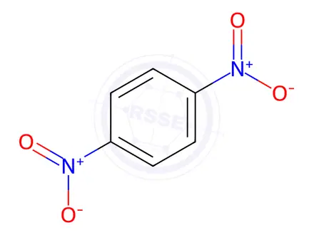 Chemical structure of 1,4-Dinitrobenzene in methanol