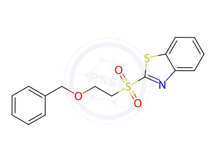 Chemical structure of Benzothiazole, 2-[[2-(phenylmethoxy)ethyl]sulfonyl]-