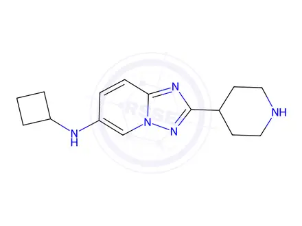 Chemical structure of N-Cyclobutyl-2-(piperidin-4-yl)-[1,2,4]triazolo[1,5-a]pyridin-6-amine