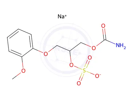 Chemical structure of Methocarbamol-O-sulfate-d5 Sodium Salt