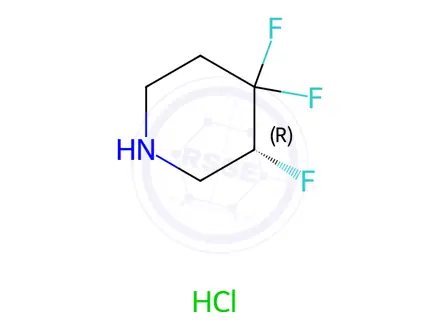 Chemical structure of (3R)-3,4,4-trifluoropiperidine hydrochloride