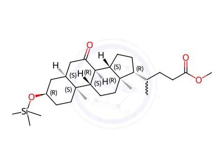 Chemical structure of Methyl 3α-trimethylsiloxy-7-keto-5β-cholanate
