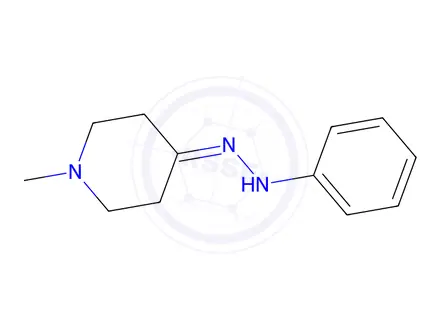 Chemical structure of 1-Methyl-4-(2-phenylhydrazono)piperidine