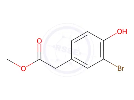 Chemical structure of METHYL 2-(3-BROMO-4-HYDROXYPHENYL)ACETATE