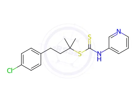 Chemical structure of (4-Chlorophenyl)methyl 1-methylpropyl-3-pyridinylcarbonimidodithioate