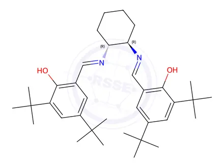 Chemical structure of (R,R)-(-)-N,N’-Bis(3,5-di-tert-butylsalicylidene)-1,2-cyclohexanediamine