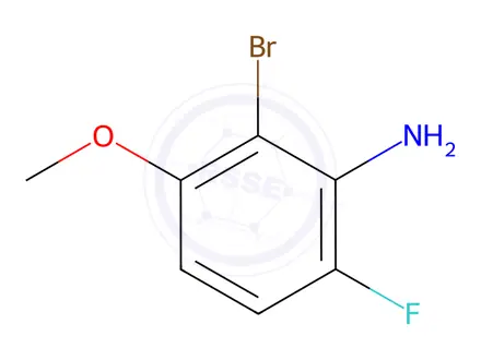 Chemical structure of 2-Bromo-6-fluoro-3-methoxyaniline