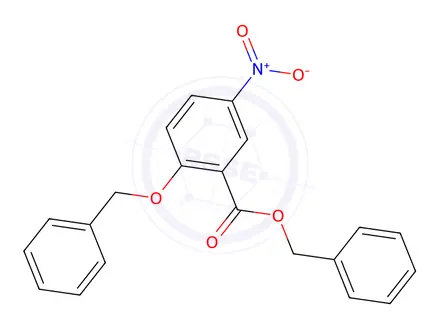 Chemical structure of 2-Benzyloxy-5-nitro-benzoic Acid Benzyl Ester