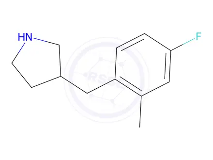Chemical structure of 3-(4-Fluoro-2-methylbenzyl)pyrrolidine