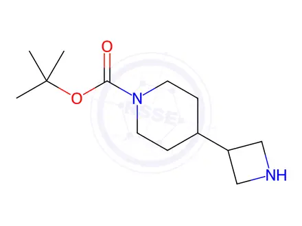 Chemical structure of tert-Butyl 4-(azetidin-3-yl)piperidine-1-carboxylate