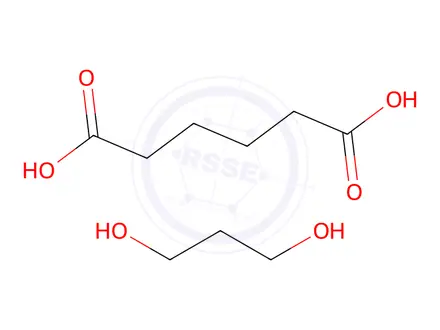 Chemical structure of Hexanedioic acid, polymer with.alpha.-hydro-.omega.-hydroxypolyoxy(methyl-1,2-ethanediyl)