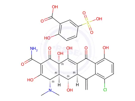Chemical structure of Meclocycline Sulfosalicylate Salt