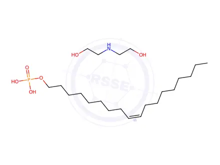 Chemical structure of 9-Octadecen-1-ol, phosphate, (Z)-, compd. with 2,2'-iminobis[ethanol]