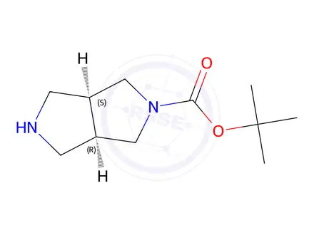 Chemical structure of (3aR,6aS)-tert-Butyl hexahydropyrrolo[3,4-c]pyrrole-2(1H)-carboxylate