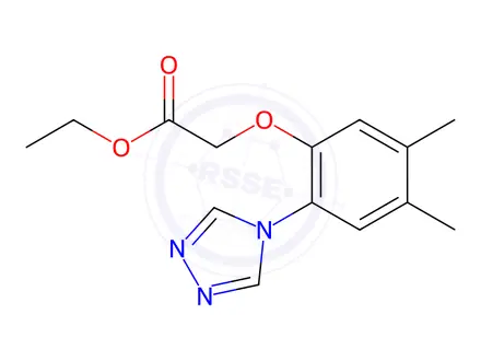 Chemical structure of Ethyl 2-(4,5-dimethyl-2-(4H-1,2,4-triazol-4-yl)phenoxy)acetate