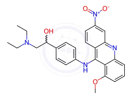 Chemical structure of alpha-((Diethylamino)methyl)-p-((1-methoxy-6-nitro-9-acridinyl)amino)b enzyl alcohol