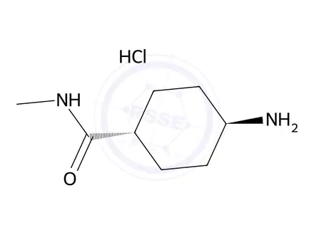 Chemical structure of (1R,4r)-4-amino-N-methylcyclohexane-1-carboxamide hydrochloride