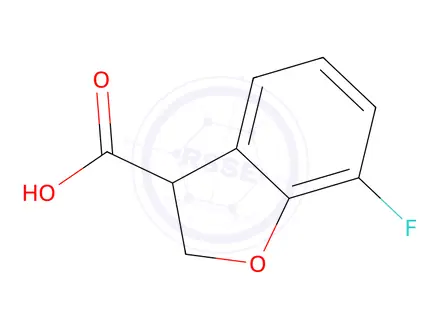 Chemical structure of 7-Fluoro-2,3-dihydrobenzofuran-3-carboxylic acid