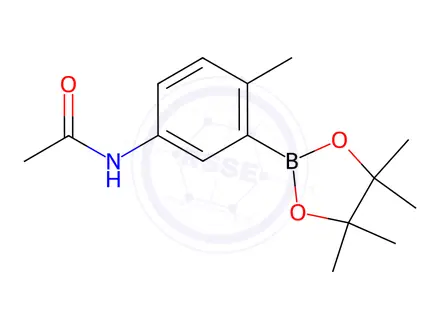 Chemical structure of N-(4-Methyl-3-(4,4,5,5-tetramethyl-1,3,2-dioxaborolan-2-yl)phenyl)acetamide
