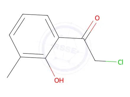 Chemical structure of 2-Chloro-1-(2-hydroxy-3-methylphenyl)ethan-1-one