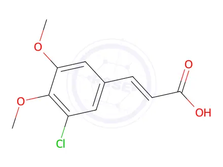 Chemical structure of (2E)-3-(3-chloro-4,5-dimethoxyphenyl)acrylic acid