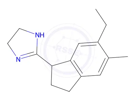 Chemical structure of 2-(6-Ethyl-5-methyl-2,3-dihydro-1H-inden-1-yl)-4,5-dihydro-1H-imidazole