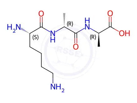 Chemical structure of lysyl-alanyl-alanine