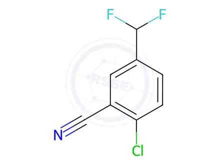 Chemical structure of 2-Chloro-5-(difluoromethyl)benzonitrile