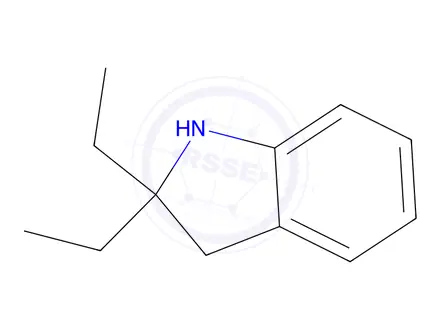 Chemical structure of 2,2-Diethyl-2,3-dihydro-1h-indole