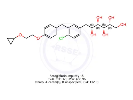 Chemical structure of Sotagliflozin Impurity 15