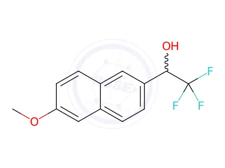 Chemical structure of 2-Naphthalenemethanol, 6-methoxy-α-(trifluoromethyl)-