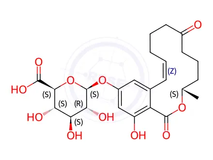 Chemical structure of Zearalenone-β-D-Glucuronide