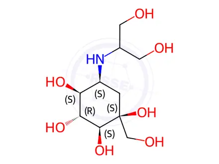 Chemical structure of Voglibose