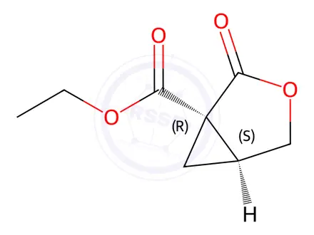 Chemical structure of Ethyl (1R,5S)-2-oxo-3-oxabicyclo[3.1.0]hexane-1-carboxylate